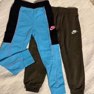 Nike Boys Joggers Bundle Sweatpants Athletic Pants Lot, Size 7